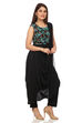 Green Art Silk Saree Kurta Pant Suit Set image number 2