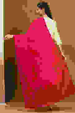 Pink Polyester Dupatta image number 3