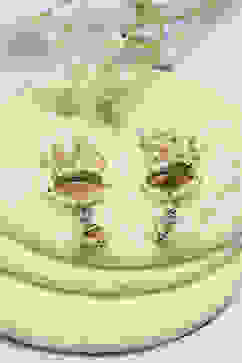 Pink Green Brass Drop & Danglers image number 2