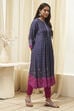 Mustard Cotton Straight Kurta Relaxed Pant Suit Set image number 5