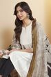 Black Chennur Silk Printed Dupatta image number 1