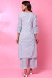 Yellow Cotton Straight Kurta Palazzo Suit Set image number 8