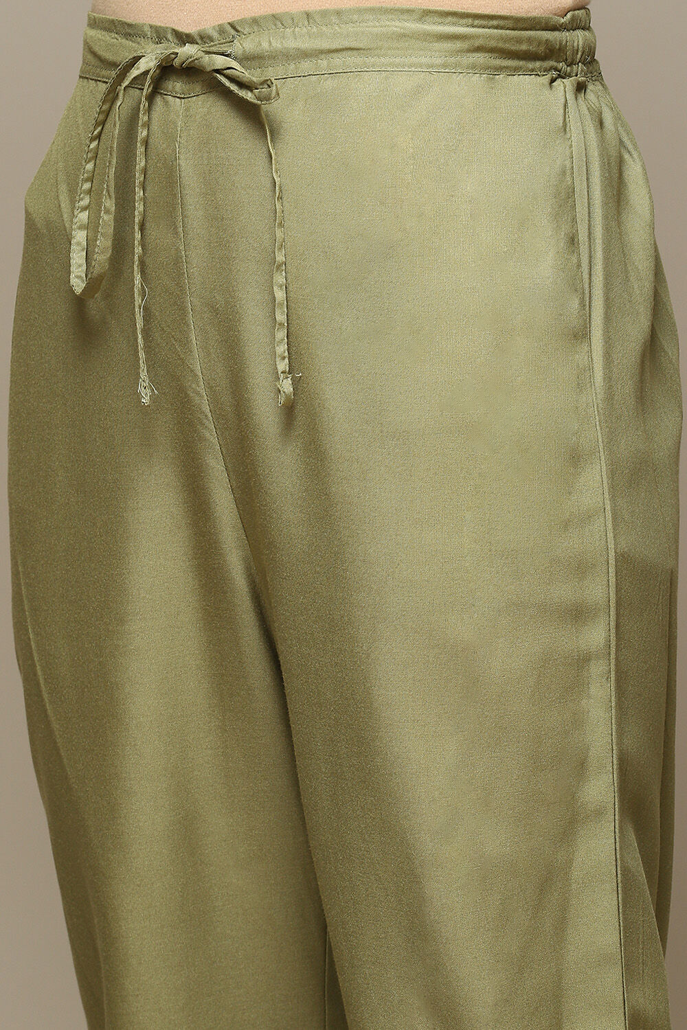 Sap Green Embroidered Straight Kurta Set image number 2