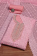 Yellow Georgette Schiffli Unstitched Suit Set image number 0