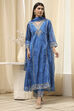 Blue Dyed Straight Suit Set image number 6