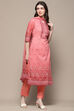 Blue Cotton Blend Digital Print Unstitched Suit Set image number 7