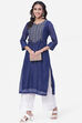 Orange Art Silk Short Yarndyed Kurti image number 5