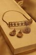 Gold Plated Brass Choker Necklace Set image number 2