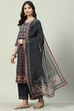 Wine Cotton Straight Kurta Slim Pants Suit Set image number 0