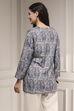 Maroon Black Polyester Straight Printed Kurta image number 3