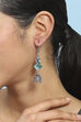 Mint Green Brass Jhumka image number 1
