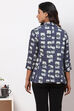 Indigo LIVA Printed Blazer Set image number 4