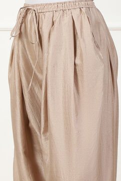 Beige Polyester Palazzo Pants image number 1
