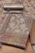 Grey Cotton Printed Embroidered Unstitched Suit Set image number 0