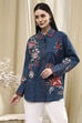 Brown Cotton Floral Printed Shirt image number 5