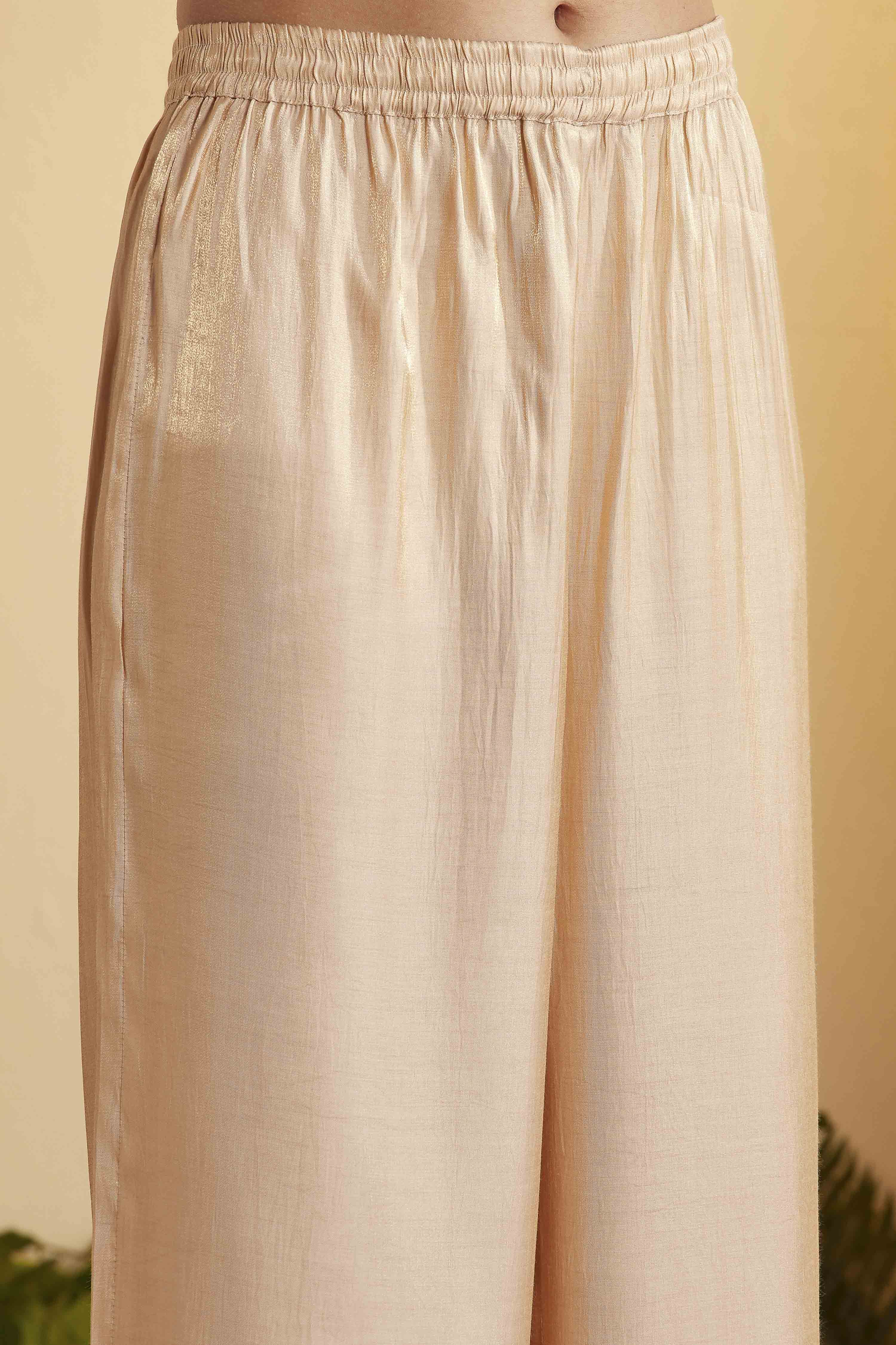 Sky Blue Viscose Rayon Straight Kurta Pants Set image number 2