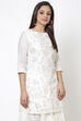 Blue Art Silk Short Yarndyed Kurti image number 3