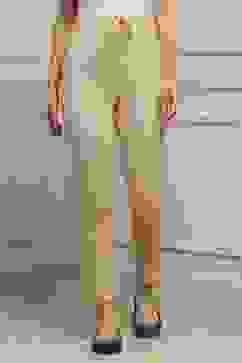 Almond Beige Acrylic Winter Pants image number 0