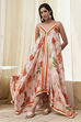 Beige Floral Printed Strappy Relaxed Maxi Dress image number 3