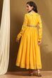 Yellow Silk Chanderi Embroidered Anarkali Suit Set image number 4