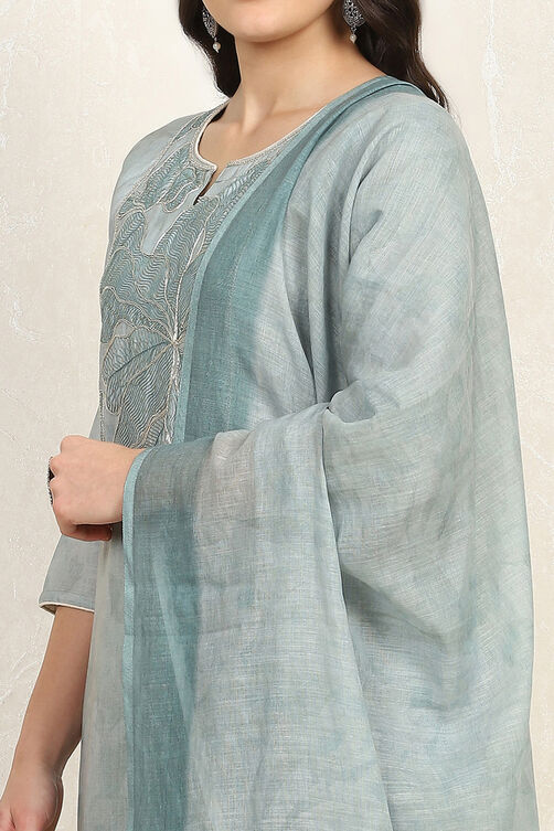 Pink Cotton Unstitched Suit Set image number 2