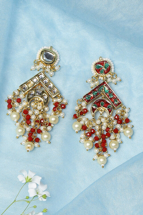 Red Drop Earrings image number 2