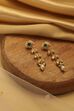 Green Gold Plated Brass Drop Studded Earrings image number 0