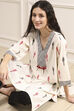 Off-White Cotton Ikat Straight Kurta image number 0