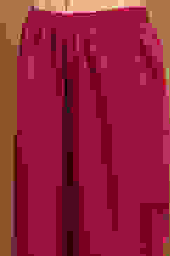 Berry Pink Yarn Dyed Kalidar Suit Set image number 2