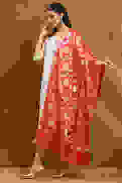 Pink Polyester Dupatta image number 2