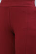 Navy Straight Poly Viscose Leggings image number 1