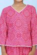 Pink Cotton Printed Straight Lehenga Set image number 1
