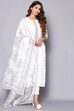 Black And White Muslin Easy Stitch Suit Set image number 5
