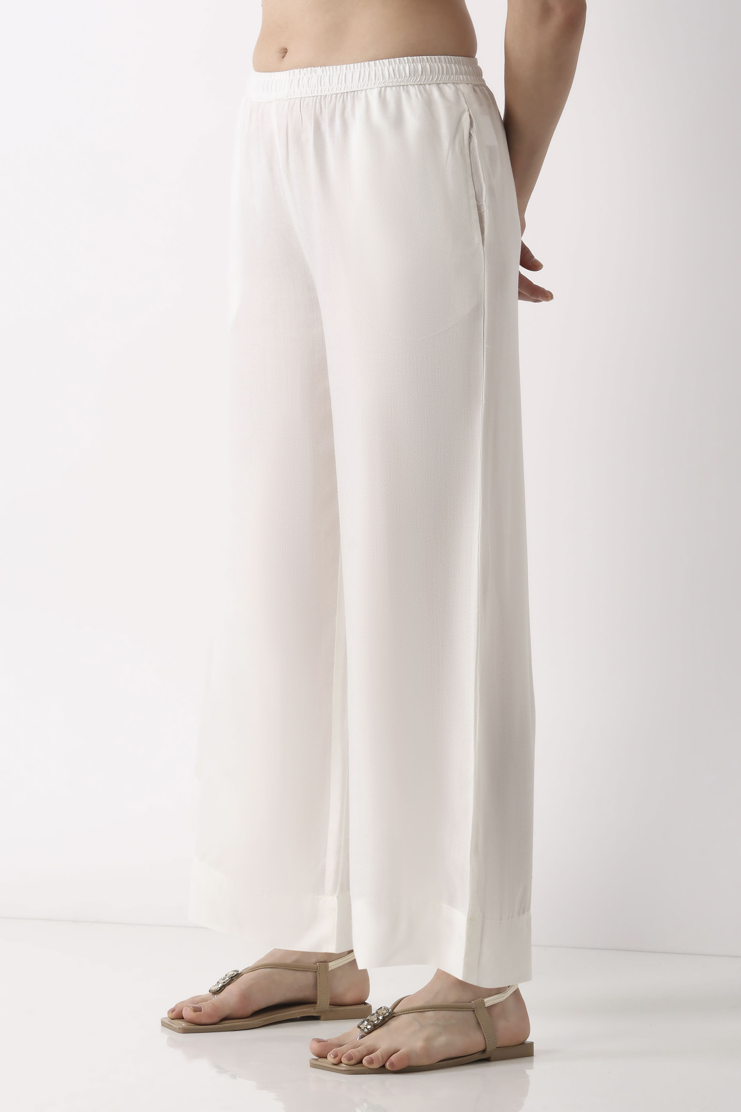 Black Rayon Palazzo image number 2