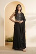 Black Poly Georgette Embellished Sharara Set image number 5