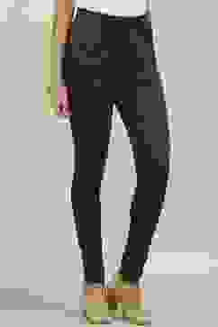 Black Cotton Blend Churidar image number 3