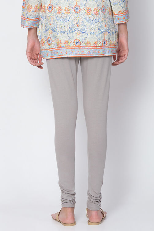 White Cotton Blend Dyed Churidar image number 3