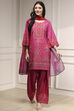 Pink Viscose Rayon Straight Printed Suit Set image number 6