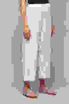 White LIVA Solid Pants image number 3