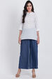 Denim Blue Tencel Palazzo image number 3