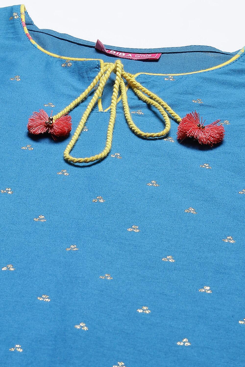 Blue Cotton Straight Kurta Salwar Suit Set image number 1