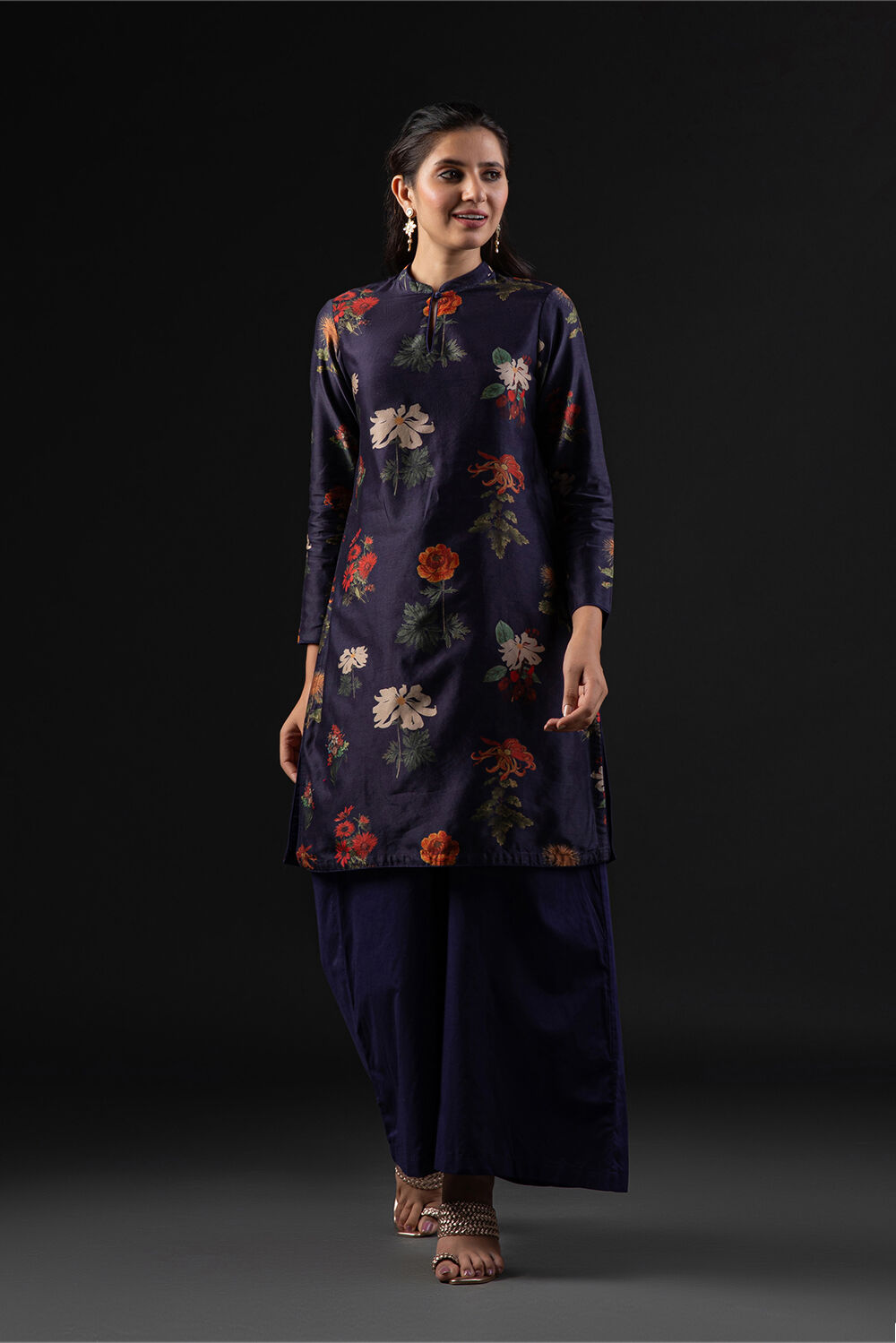 Rohit Bal Off White Cotton Silk Straight Printed Kurta Set image number 6