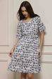 Indigo Rayon Straight Printed Kurta