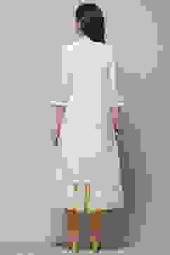 Ecru Polyester Tiered Kurta image number 3