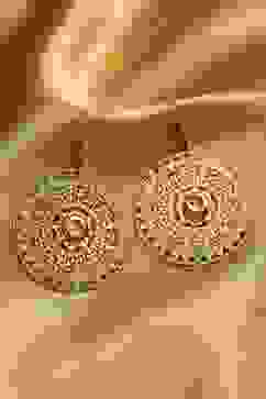 Gold Brass Filigree Drop & Danglers image number 0