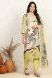 Wine Linen Blend Unstitched Suit Set image number 6