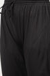 Black Silk & Cotton Straight Kurta Suit Set image number 3