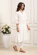 White Cotton Straight Kurta image number 4