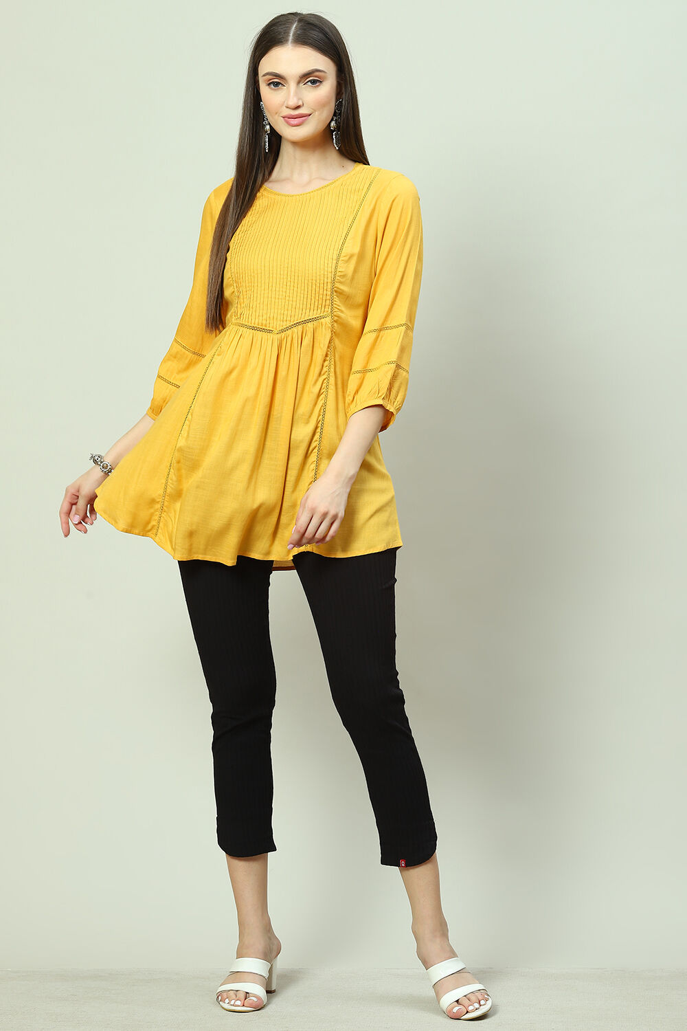 Brown Viscose Solid Pant image number 5