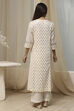 Fuchsia Cotton Printed Gathered Suit Set image number 4